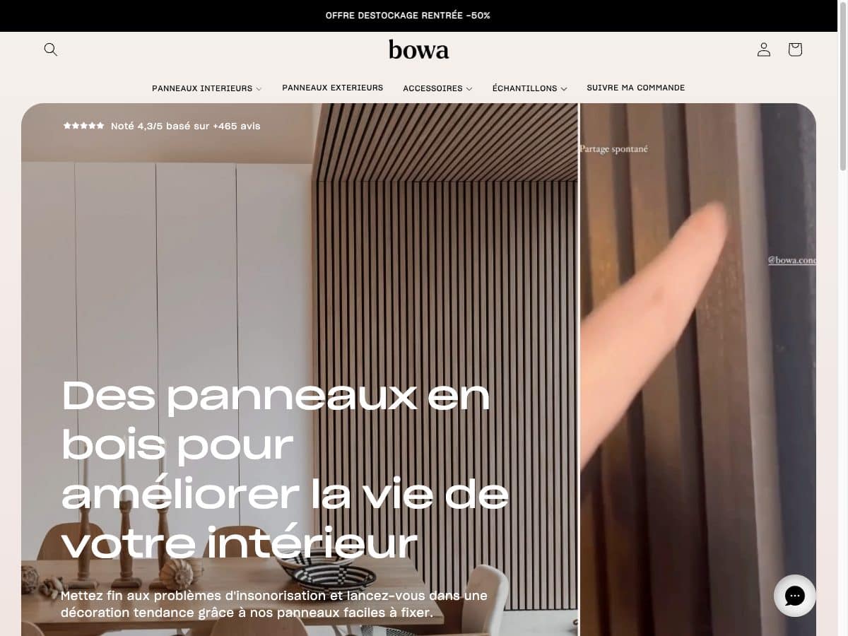 Aperçu du site Bowa Concept
