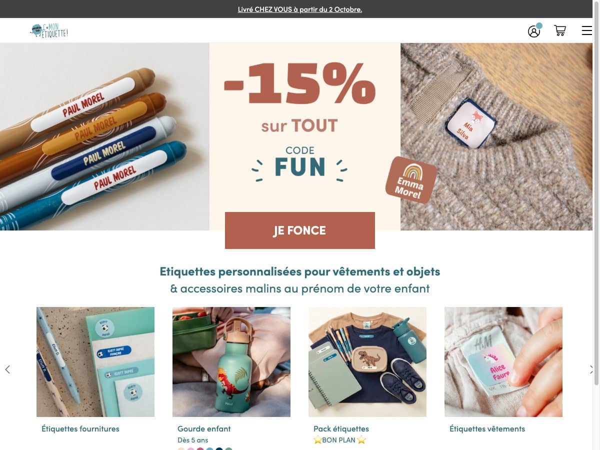 Aperçu du site C-MonEtiquette