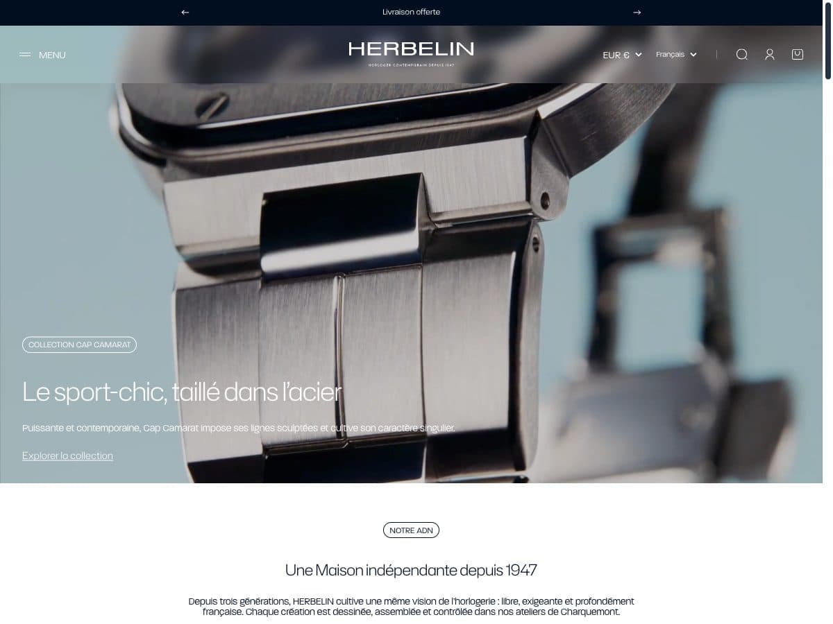 Aperçu du site Herbelin