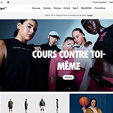 Aperçu du site Nike