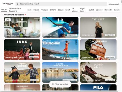 Aperçu du site ShowroomPrivé